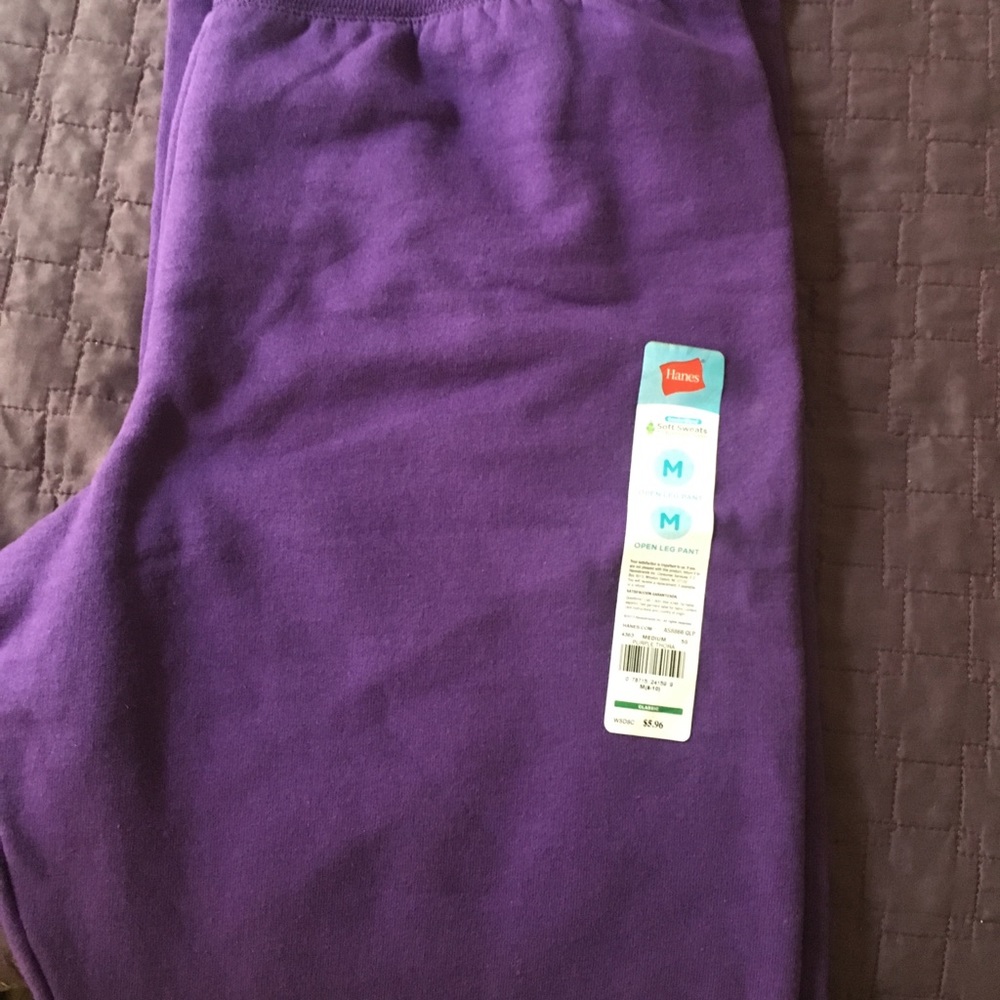 Hanes Purple Sweatpants. New. Size M.